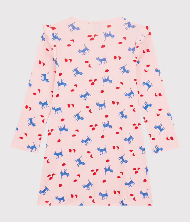 Camis&oacute;n de manga larga con gatos rosa/multicolor