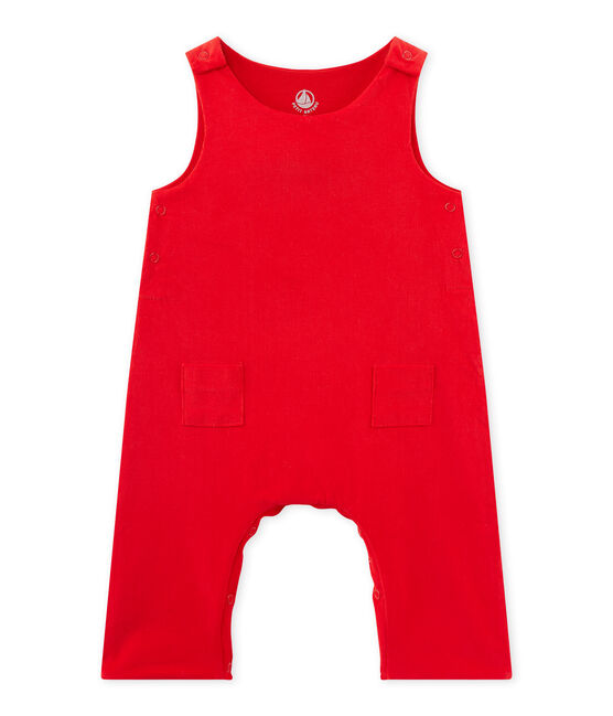 Peto de terciopelo para bebé niño rojo FROUFROU
