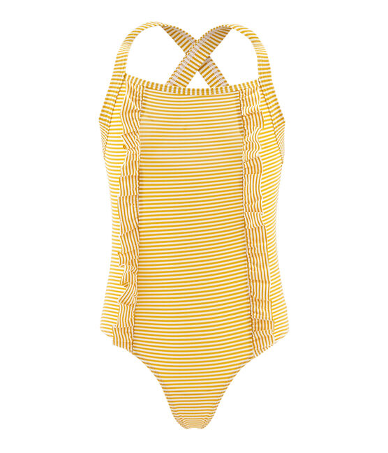 Traje de baño 1 pieza para niña amarillo BAMBOO/blanco MARSHMALLOW