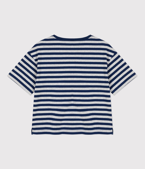 Camiseta LE BOXY de algodón para mujer azul MEDIEVAL/ FUMEE