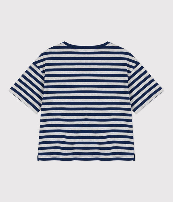 Camiseta LE BOXY de algodón para mujer azul MEDIEVAL/ FUMEE