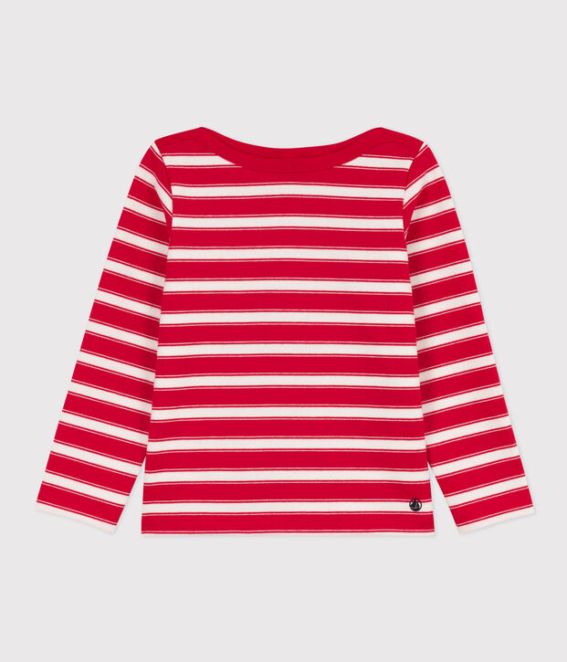 Marinera de algod&oacute;n grueso para ni&ntilde;o/ni&ntilde;a rojo/blanco