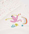 Pijama con flamenco rosa de punto para chica - mujer blanco MARSHMALLOW/blanco MULTICO