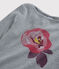 Camiseta serigrafiada para niña gris SUBWAY CHINE