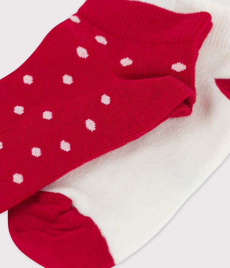 Juego de 2 pares de calcetines de ni&ntilde;a multicolor