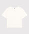 Camiseta la Boxy de algodón de mujer blanco MARSHMALLOW