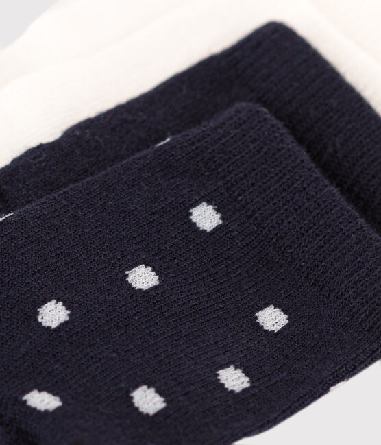 2 pares de calcetines de algodón con lunares para bebé variante 1