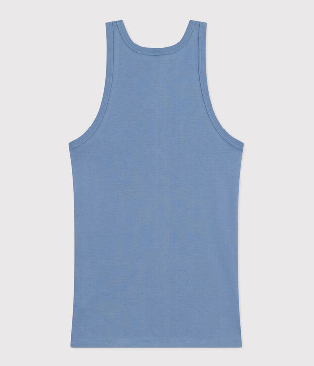 Camiseta L'Iconique de algod&oacute;n sin mangas para mujer azul