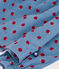 Blusa infantil estampada de pana de manga larga azul ADRIATIC/ MULTICO