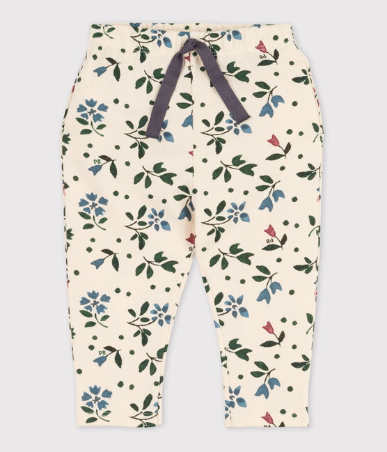 Pantalón de felpa con estampado para bebé blanco AVALANCHE/ MULTICO