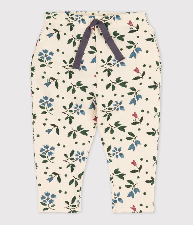 Pantal&oacute;n de felpa con estampado para beb&eacute; crudo/multicolor