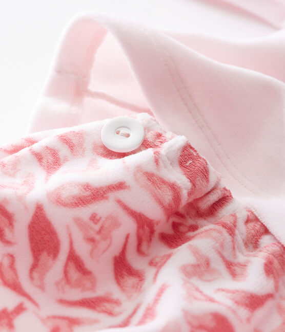 Pijama para bebé niña rosa VIENNE/blanco MULTICO