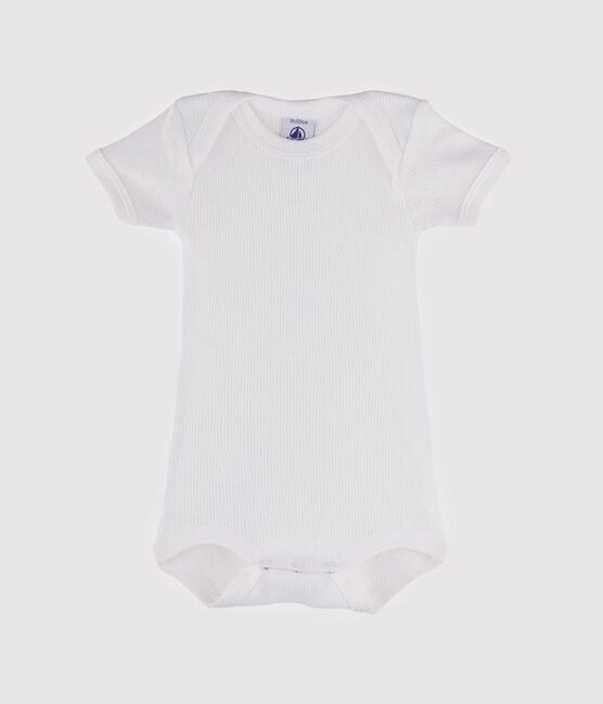 Bodi manga corta para bebé niña - bebé niño blanco ECUME