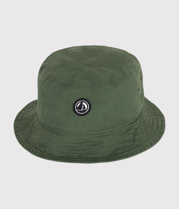 Gorro de algod&oacute;n liso para beb&eacute; verde