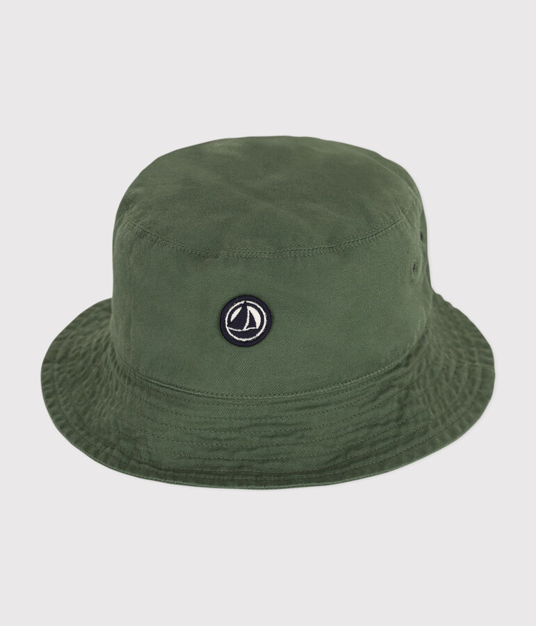 Gorro de algod&oacute;n liso para beb&eacute; verde