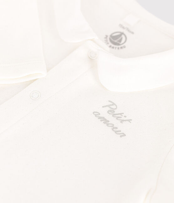Pijama de túbico para bebé blanco MARSHMALLOW