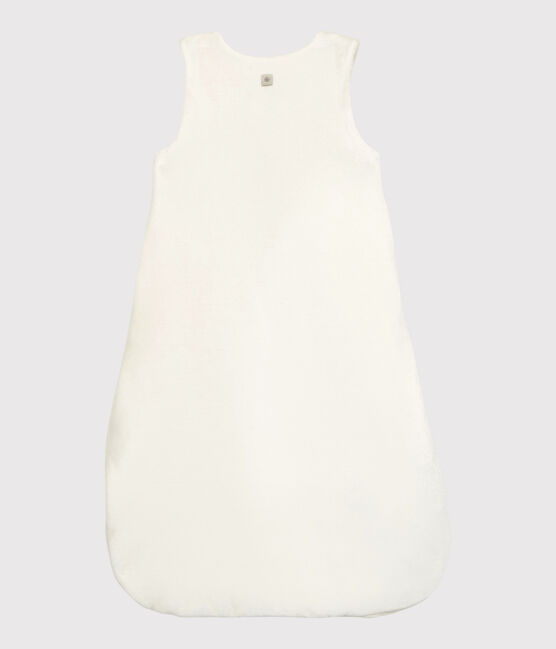 Saco de dormir de bebé en terciopelo de algodón ecológico blanco MARSHMALLOW