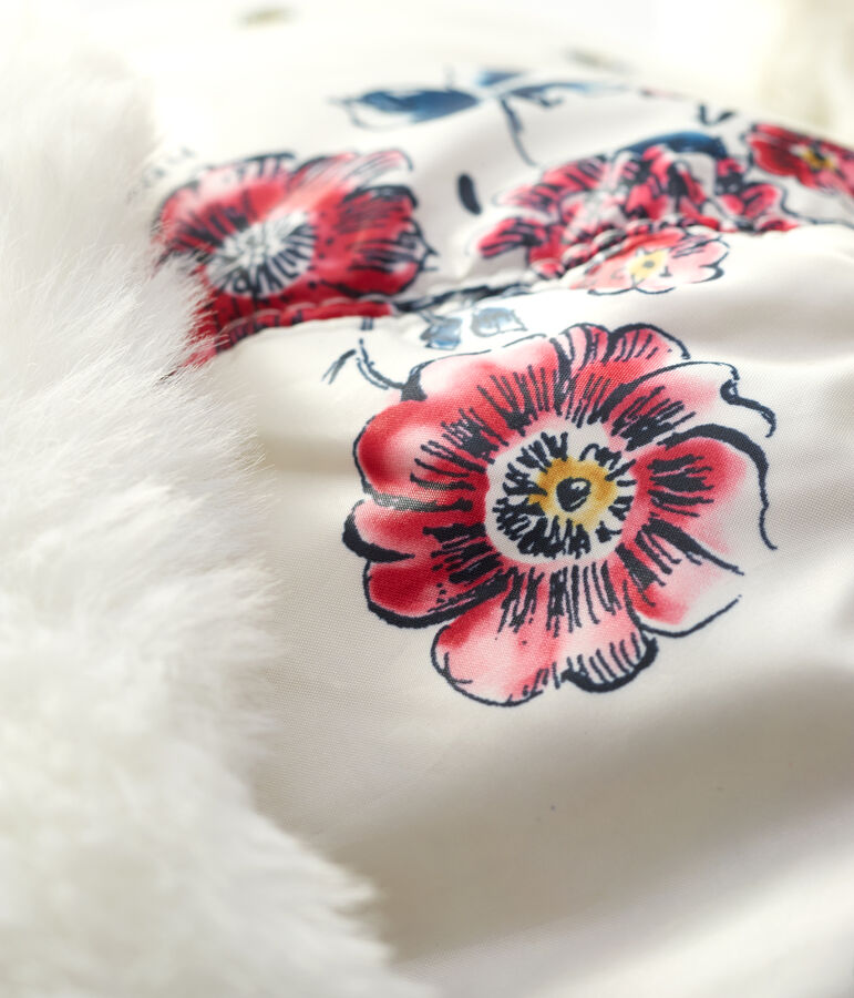 Gorro chapka impermeable de beb&eacute;. blanco/multicolor