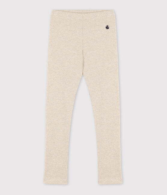 «Leggings» de algodón de niña beige MONTELIMAR CHINE