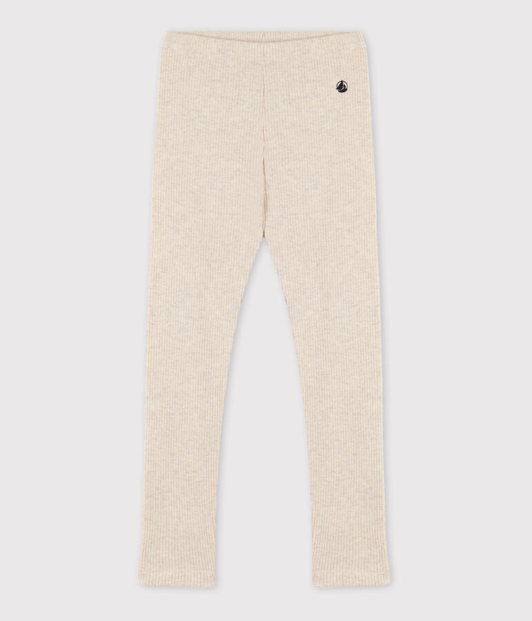Leggings de algod&oacute;n de ni&ntilde;a beige