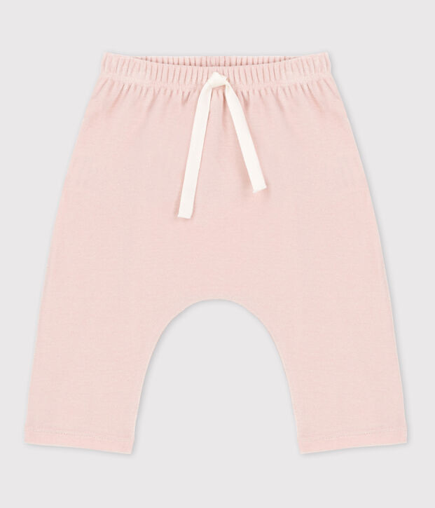 Pantal&oacute;n de terciopelo de algod&oacute;n de beb&eacute; rosa