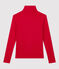 Camiseta de cuello alto emblemática de algodón de mujer rojo TERKUIT