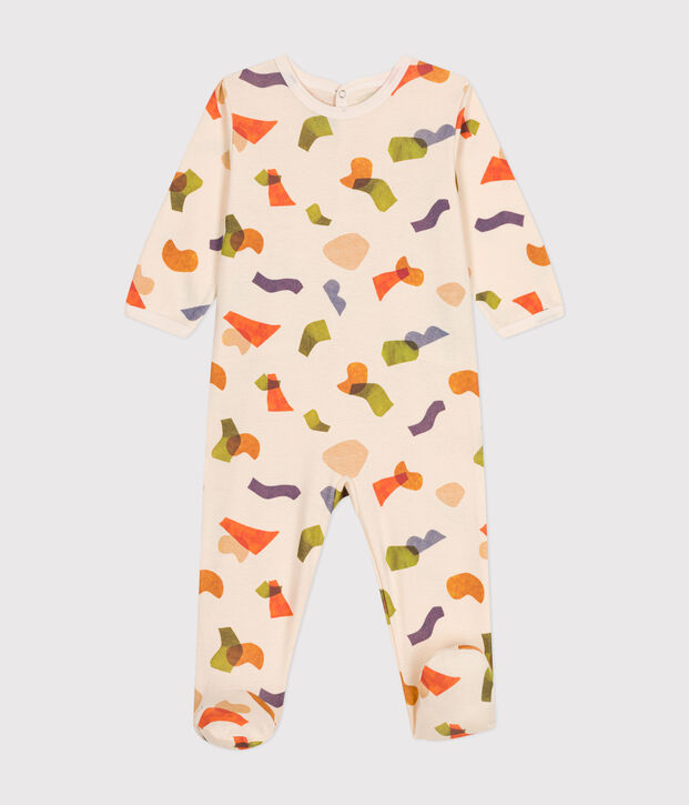 Pijama de algod&oacute;n con estampado para beb&eacute; crudo/multicolor