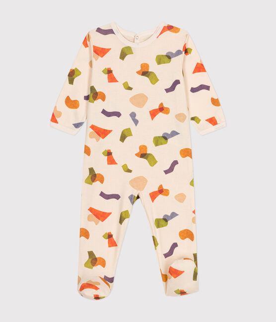 Pijama de algodón con estampado para bebé blanco AVALANCHE/ MULTICO
