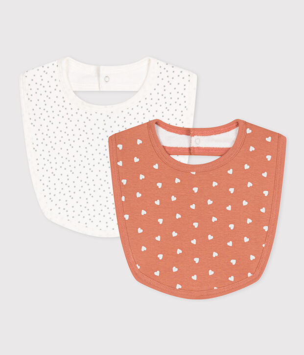 Juego de 2 baberos estampados de algod&oacute;n para beb&eacute; multicolor