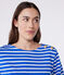 Marinera de algodón de manga larga para mujer azul PERSE/blanco MARSHMALLOW