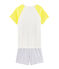 Pijama corto de punto para ni&ntilde;o blanco/multicolor
