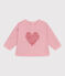 Sudadera de bebé de algodón liso rosa CHARME