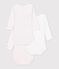 Lot de bodies manches longues en coton multicolor