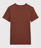Camiseta de cuello redondo emblemática de algodón de mujer naranja MADRAS