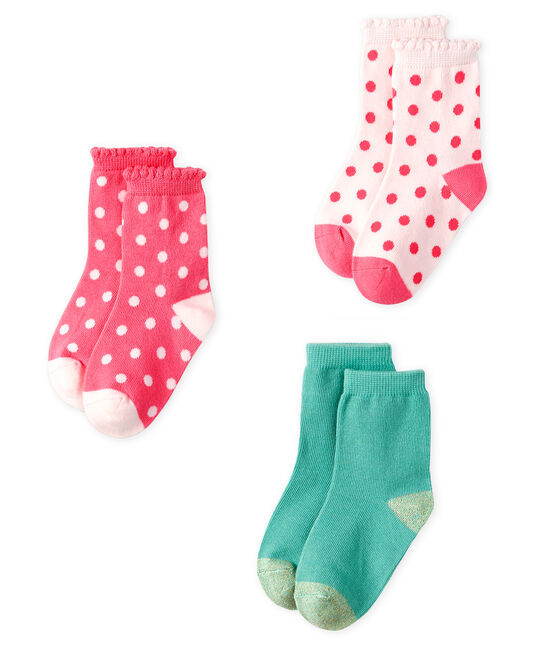Lote de 3 pares de calcetines para bebé niña variante 2