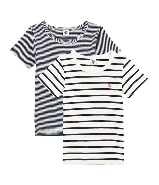 Par de camisetas manga corta para chica variante 1