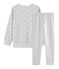 Pijama de punto de terciopelo gris BELUGA/blanco MARSHMALLOW