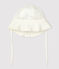 Capelina de algod&oacute;n org&aacute;nico de beb&eacute; blanco