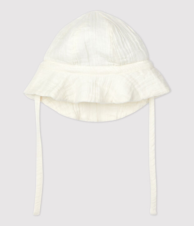 Capelina de algod&oacute;n org&aacute;nico de beb&eacute; blanco