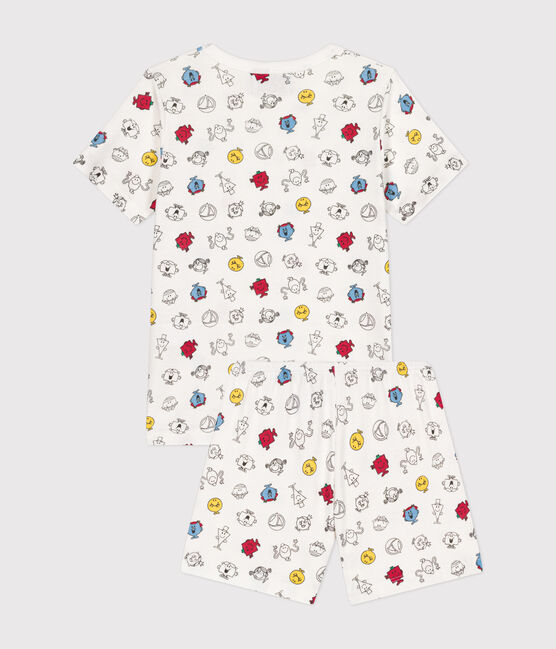 Pijama corto infantil Monsieur Madame de algodón  blanco MARSHMALLOW/blanco MULTICO