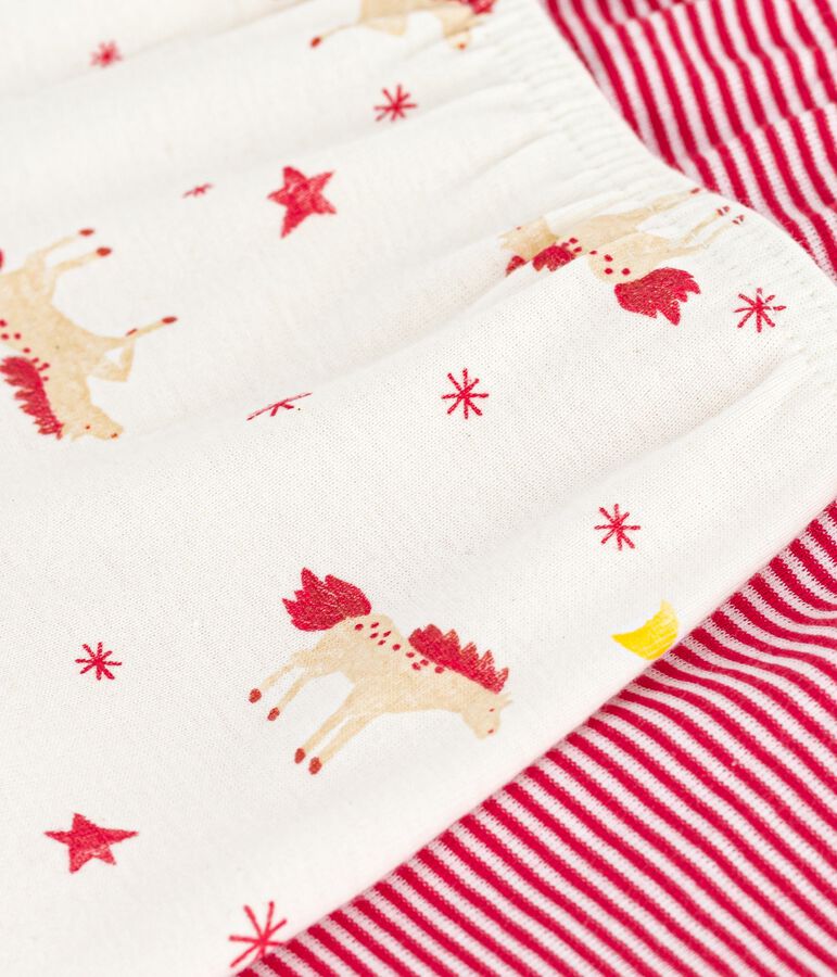 Juego de culottes infantiles de algod&oacute;n con estampado de caballos multicolor