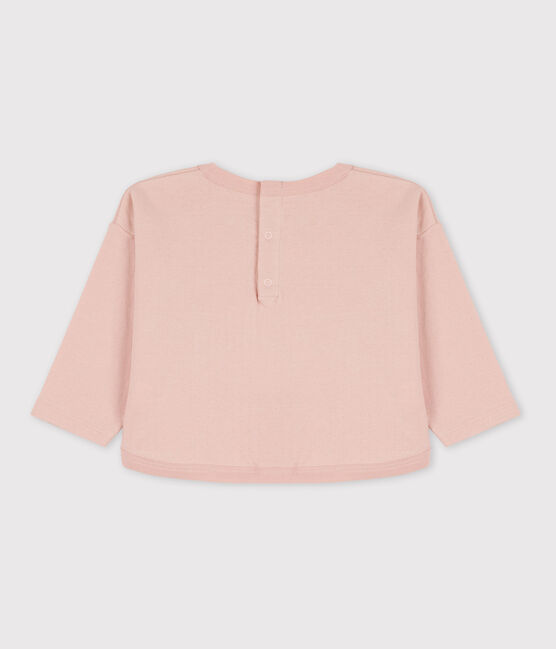 Camiseta de túbico de manga larga para bebé rosa SALINE