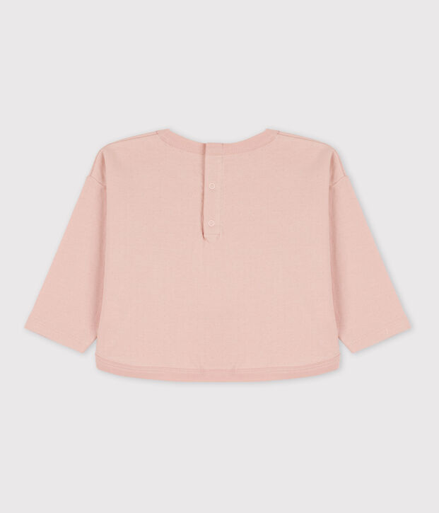 Camiseta de t&uacute;bico de manga larga para beb&eacute; rosa