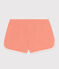 Shorts infantiles de rizo de algodón liso naranja ABRICOT
