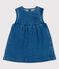 Vestido de tejido vaquero ecológico de bebé azul BLEU DELAVE
