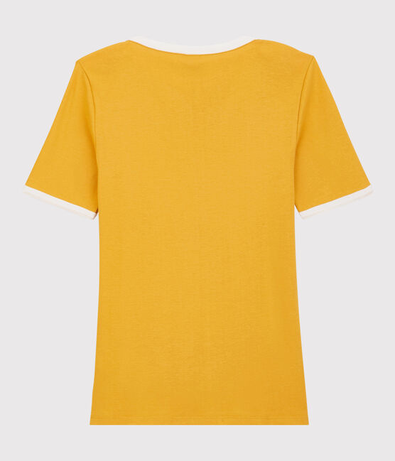 Camiseta de algodón de mujer amarillo BOUDOR