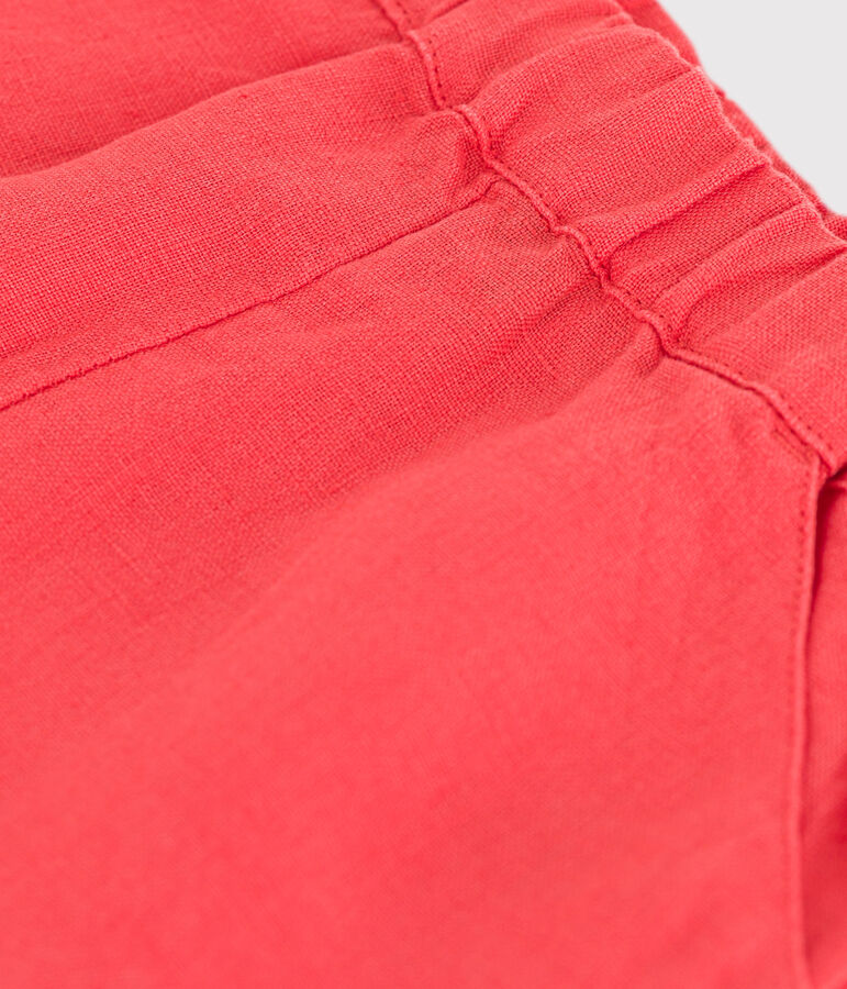 Shorts de lino para beb&eacute; naranja