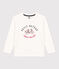 Camiseta de algod&oacute;n de manga larga de ni&ntilde;o blanco
