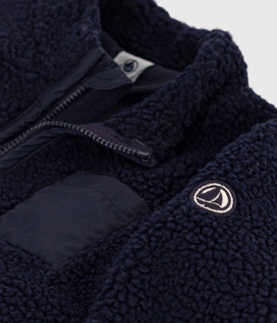 Chaqueta de sherpa de bebé azul SMOKING