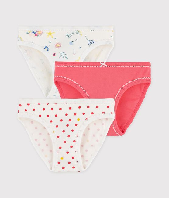 Juego de 3 braguitas con estampado de flores de niña pequeña variante 1